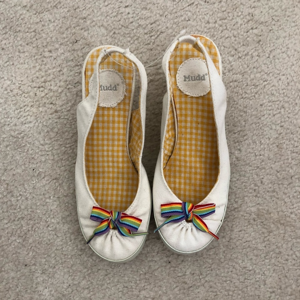 “Vintage” Mudd elastic slingback wedges